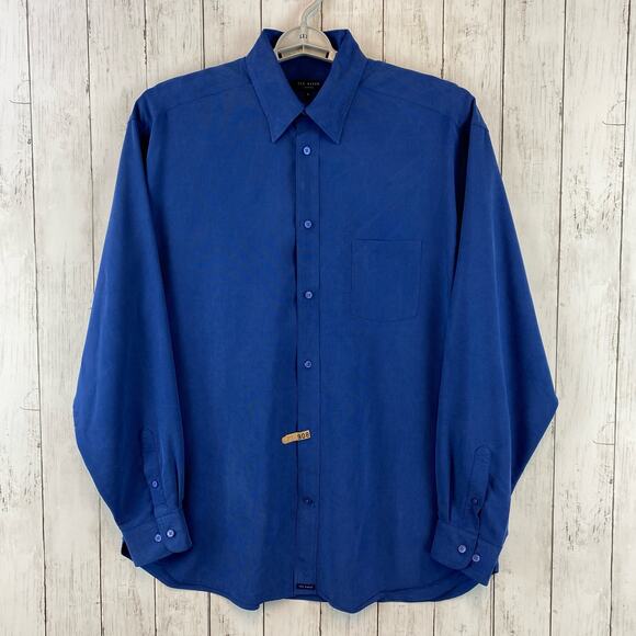 Ted Baker London Other - Ted Baker London Blue Long Sleeve Chest Pocket Button-Down Shirt Size Large/4